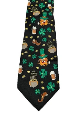 Corbata para hombre E. Graziano pequeña atada con estampado de duende usada en excelente estado Foto 1 de 4