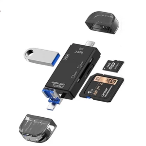 6in1 USB C OTG Kartenleser SD MicroSD Card Reader Adapter für Android PC Laptop - Bild 1 von 20