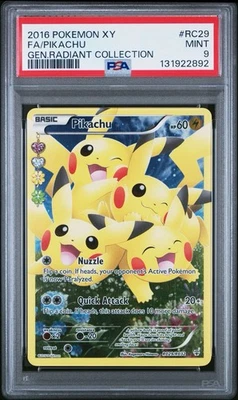 Pokemon Pikachu Full Art RC29/RC32 XY Generations Radiant Collection PSA 9 - Image 1 of 3