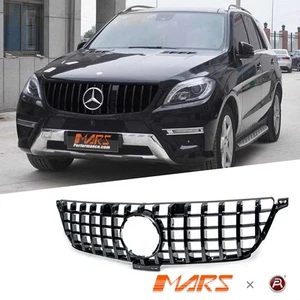 Black AMG Panamericana Style Bumper Grille Grill for Mercedes-Benz ML W166 12-15 - Picture 1 of 9