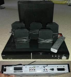 AKAI AHC 1400 Heimkinosystem mit Dolby 5.1 und 6 Boxen - nur DVD's ! - Bild 1 von 2