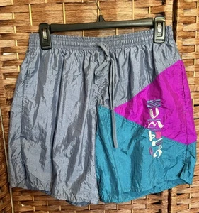 Vintage Umbro Shorts Colorblock Nylon Sand Soccer Made In USA  90s Size Small - Picture 1 of 11