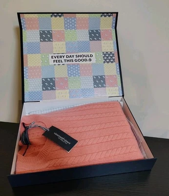 Suéter Vineyard Vines Para Hombre 100% Cachemira Rosa Caimán Cable Crew Talla Grande NUEVO Foto 1 de 4