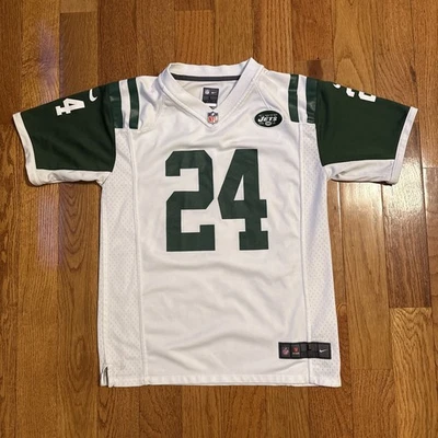耐克青年 NFL 纽约喷气机队 Darrelle Revis 球衣 绿色 尺码 青少年 L — 第 1/4 张图片