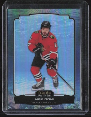 Max Domi 2022-23 O-Pee-Chee Platinum Aquamarine /149 #198 Chicago Blackhawks - Image 1 of 2