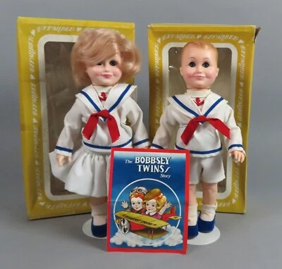 Vintage Effanbee Bobbsey Twins 1227 Freddie 1228 Flossie Go A' Sailing Pair - Image 1 of 4
