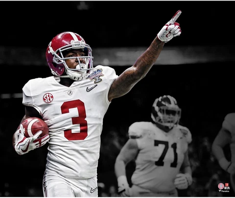 Calvin Ridley Alabama Crimson Tide Unsigned Celebration Spotlight Photograph Cover
