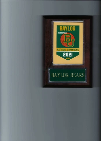 2021 BAYLOR BEARS UNIVERSITY BASKETBALL PLAQUE NATIONAL CHAMPS NCAA Cover