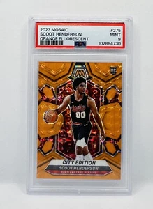 2023 Mosaic Orange Fluorescent Scoot Henderson PSA 9 #19/25 RC Rookie Prizm #275 - Bild 1 von 2