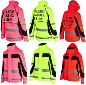 Equisafety Inverno Reversible Winter Hi Viz Reflective Jacket Yellow/Orange/Pink - Picture 1 of 15