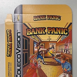 Bank Panic Unused Unfolded Box New Rare ColecoVision Coleco Team Pixelboy - Picture 1 of 15