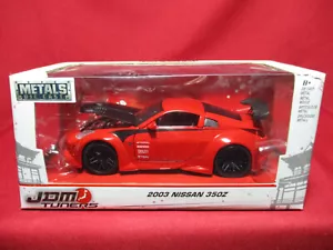 Nissan 350Z 2003 sintonizadores JDM rojos Jada Toys coche diecast escala 1/24 - Imagen 1 de 3