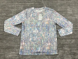 Exclusive Top Womens Medium Multicolor Longsleeve Watercolor NWT - Picture 1 of 12