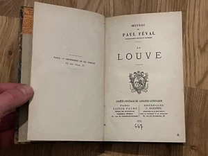 Livre La Louve par Paul Féval 1879 (1/A0-73) - Picture 1 of 5