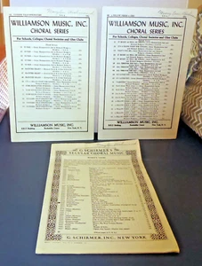 Lot of 3 Pieces of Secular Choral Music Rogers & Hammerstein Etc 3 Women Pieces - Picture 1 of 4