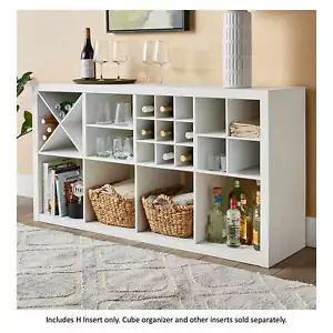 Better Homes & Gardens H Shelf Cube Organizer Insert, White Texture - Picture 1 of 11