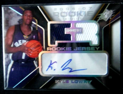 2006-07 SPx AUTO PATCH Rookie * KYLE LOWRY * RC #ed/1199 Toronto, 76ers 2007 UD - Image 1 of 4