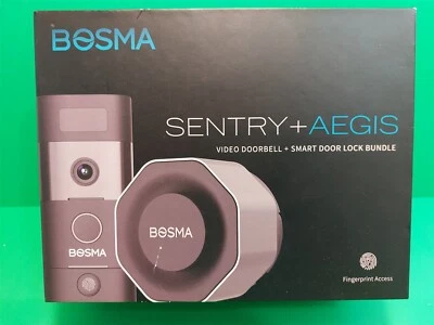 BOSMA SENTRY + AEGIS WIFI HD VIDEO DOORBELL + SMART DOOR LOCK BUNDLE  Foto 1 de 4
