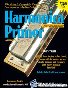 WATCH & LEARN HARMONICA PRIMER FOR BEGINNERS FOR "C" HARP MUSIC BOOK/CD NEW  - Picture 1 of 1