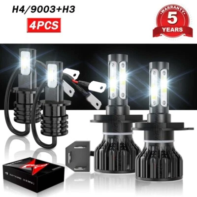 Faro LED alto/bajo 9003 + bombillas antiniebla H3 para Isuzu Rodeo 2000-2004 6000K Foto 1 de 4