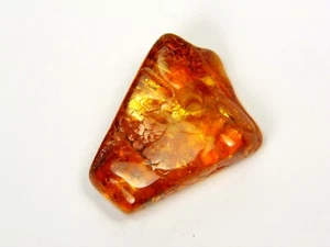 Amuleto colgante ámbar báltico con agujero marrón coñac transparente natural 0999 - Imagen 1 de 13