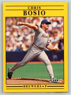 1991 Fleer #576 Chris Bosio - Image 1 of 2