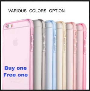 Apple iPhone 6/6 PLUS 6s/6s Plus Soft TPU Thin Slim Gel Case Crystal Clear Cover - Picture 1 of 8