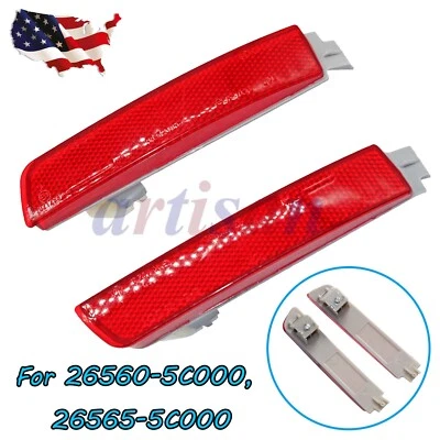 Juego de reflectores traseros lado conductor y pasajero para Nissan Sentra 2013-2019 Foto 1 de 4