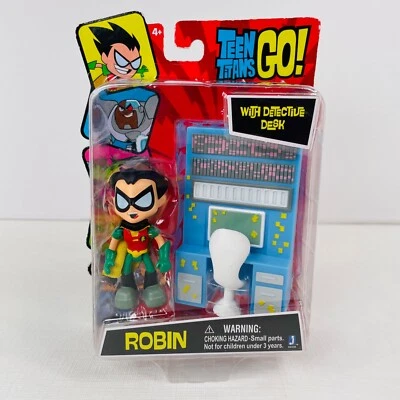 Teen Titans Go! Robin with Detective Desk New Figure Jazwares - Image 1 of 4
