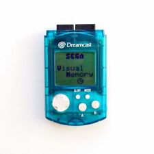 Sega Dreamcast DC Japan Visual Memory Unit VMU  Card HKT-7000 Clear Blue Aqua
