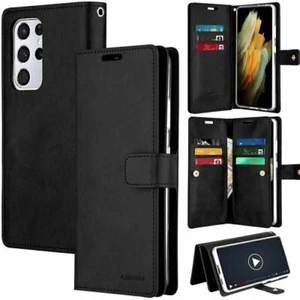 Fit S21 Plus Ultra 5G/ S20 Plus Ultra Leather Gel Wallet Flip 9 Card Slot Cover - Picture 1 of 14