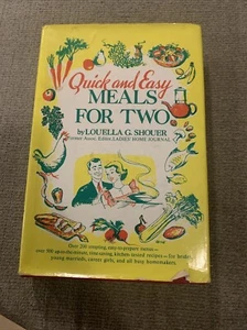 1952 Quick and Easy MEALS FOR TWO Cookbook by Louella G. Shouer HC/DJ Vintage - Picture 1 of 4
