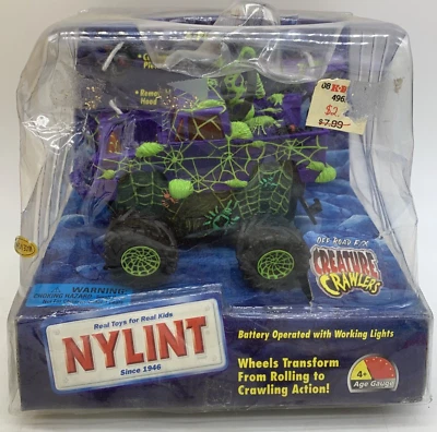 NYLINT 1999 5 PIEZAS NUEVAS A BATERÍA. VEHÍCULO RASTREADOR CRIATURA VIUDA NEGRA NUEVO Foto 1 de 4