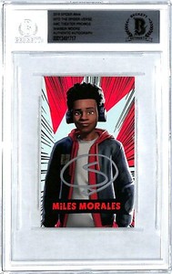 2018 SPIDER-VERSE SHAMEIK MOORE Signed MILES MORALES Auto Card Beckett BAS Slab