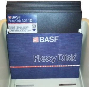10 Commodore C64 Floppy 5 1/4 '' Disketten BASF Flexy Disc 5.25 1D - Bild 1 von 3
