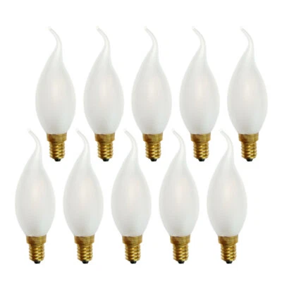NCC-LICHT 10 x LED Filament Wind Shock Candle 4W = 40W E14 MATT Extra Warm White 2200K DIMMABLE