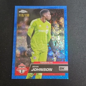 2023 TOPPS CHROME MLS SEAN JOHNSON BLUE MINI DIAMOND 113/199 DD9 - Picture 1 of 2