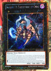 Yugioh - Number 13: Embodiment of Crime (PGLD-EN023) - Gold Secret Rare NM - Picture 1 of 2