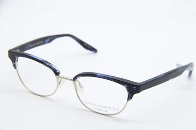 NEW BARTON PERREIRA ESTELLE MMI/SIL BLUE HORN SILVER AUTHENTIC EYEGLASSES 49-17 - Image 1 of 4