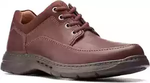 Clarks Un Brawley Lace Herren Oxford Schuhe Braun Mahagoni Leder 9,5 X-WEITE - Bild 1 von 4