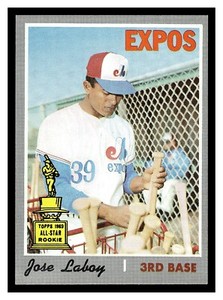 1970 TOPPS BASEBALL JOSE LABOY #238 EXPOS HIGHER HIGH GRADE GOLD ROOKIE TROPHY