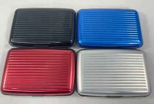 Lots of 4 New Card Wallet Business ID Credit Card Holder Pocket Hard Slim Case - Picture 1 of 9