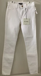 DL1961 Women's Florence Instasculpt Mid Rise Button Fly Skinny Fit Ankle Jean 24 - Picture 1 of 9