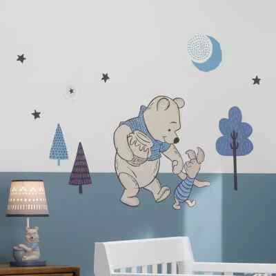 Calcomanías de pared Disney Baby Forever Pooh azul/beige oso de Lambs & Ivy 40x24,5 Foto 1 de 3