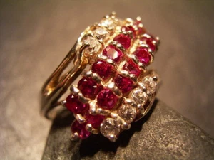 REIF-DESIGN - RING ZIRKONIA+RUBY - ECHT 925 SILBER - Bild 1 von 1
