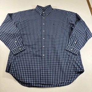 FLAW! VTG Ralph Lauren Blake Blue Plaid Long Sleeve Button Down Shirt Men's XL - Picture 1 of 9