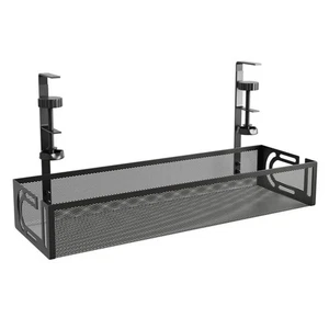 Under Desk Cable Management Tray Wire Management No Drill Cable Tray with Clamp - Afbeelding 1 van 12
