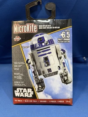 STAR WARS R2-D2 MINI Mylar Kite 6.5" NUEVO Listo para Volar MicroKite X Kites Disney  Foto 1 de 3