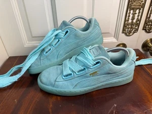 Puma Suede Basket Heart "Tiffany Blue" Knit Laces Size 6 UK - Bild 1 von 7