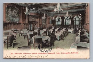 Antike Kalifornien Postkarte Los Angeles Alexandria Hotel Restaurant 1908 - Bild 1 von 2
